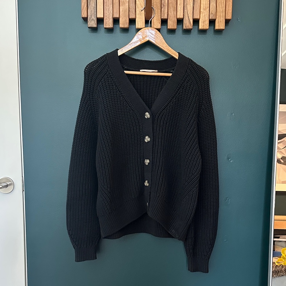 Everlane Black Knit Cardigan